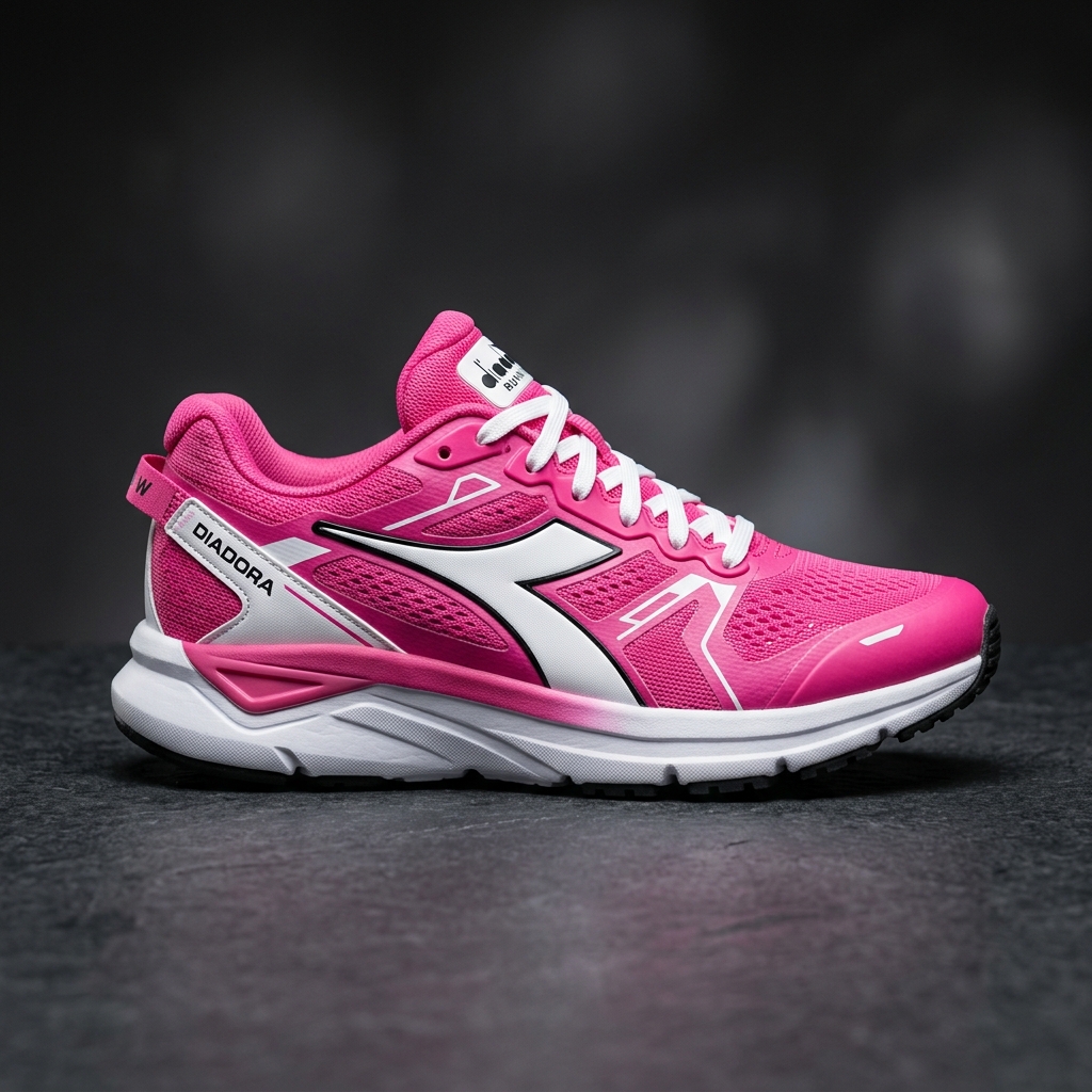 Championes Diadora Running Dama Rosa/Blanco